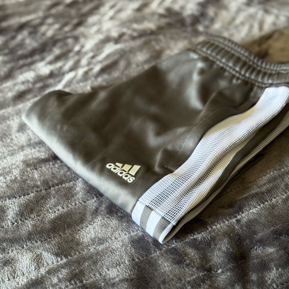 Grey and White Adidas Aeroready Joggers